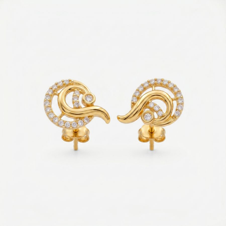 Aurora Swirl Stud Earrings