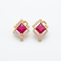 Ruby Princess Stud Earrings