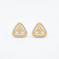 Triangle Halo Crystal Stud Earrings