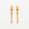 Textured Chain Tassel Drop Earrings