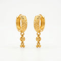 Textured Hoop Drop Earrings
