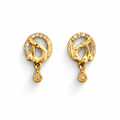 Classic Circle Gold Drop Earrings