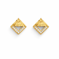 Modern Triangle Gold Stud Earrings