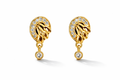 Elegant Floral Gold Drop Earrings