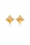 Diamond Square Stud Earrings