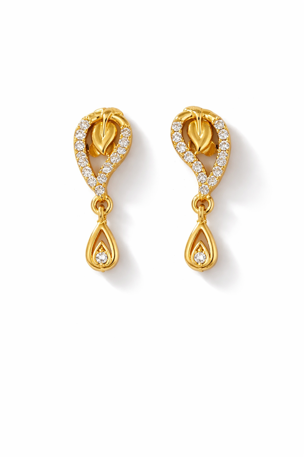 Gold Leaf Drop Earrings