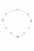 Pastel Bead Gold Necklace