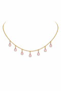 Pink Drop Charm Necklace