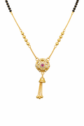 Elegant Floral Drop Mangalsutra Necklace