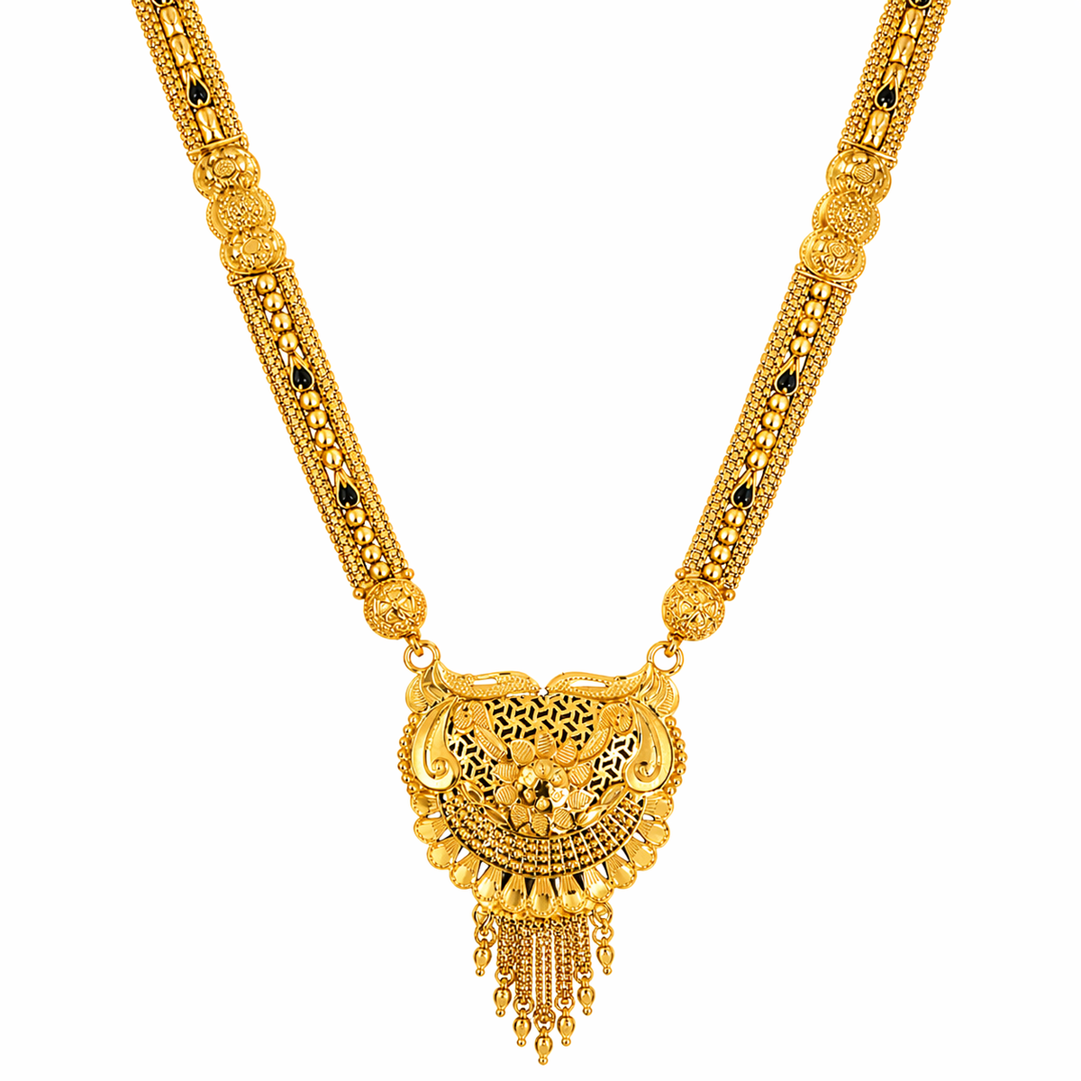 Antique Peacock Filigree Long Necklace