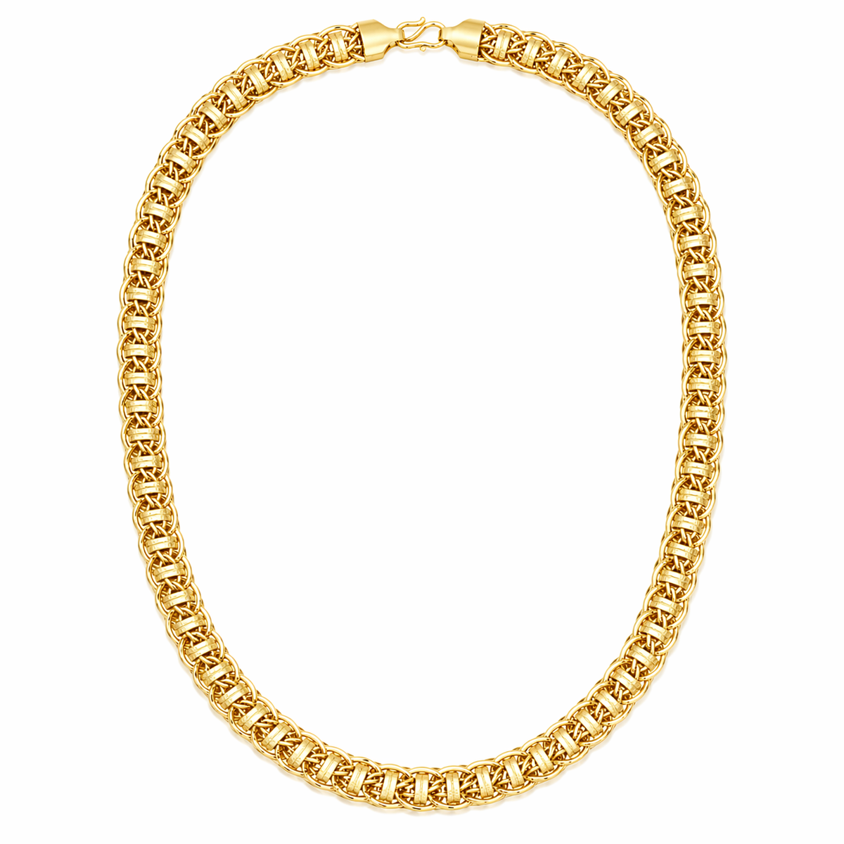 Classic Basket Weave 24K Gold Plated Chain