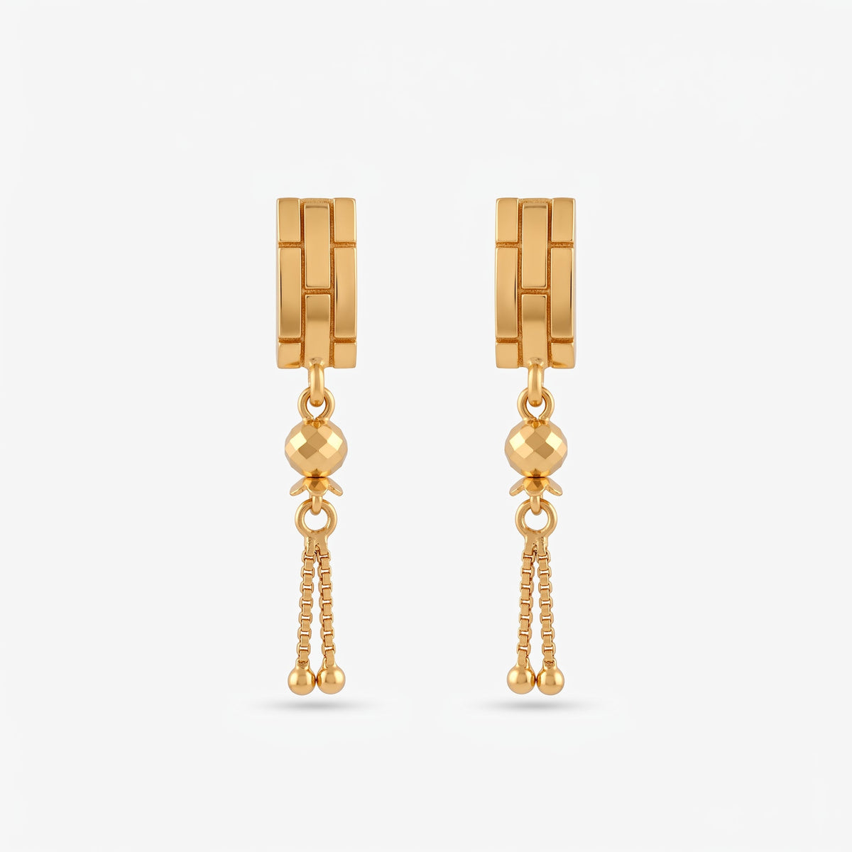 Geometric Tassel Drop Earrings