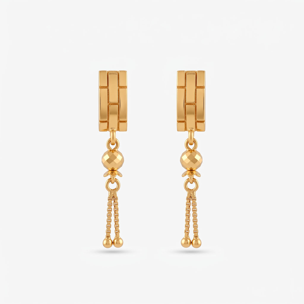 Geometric Tassel Drop Earrings