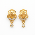 Gold Classic Drop Stud Earrings