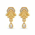 Elegant Drop Floral Gold Earrings