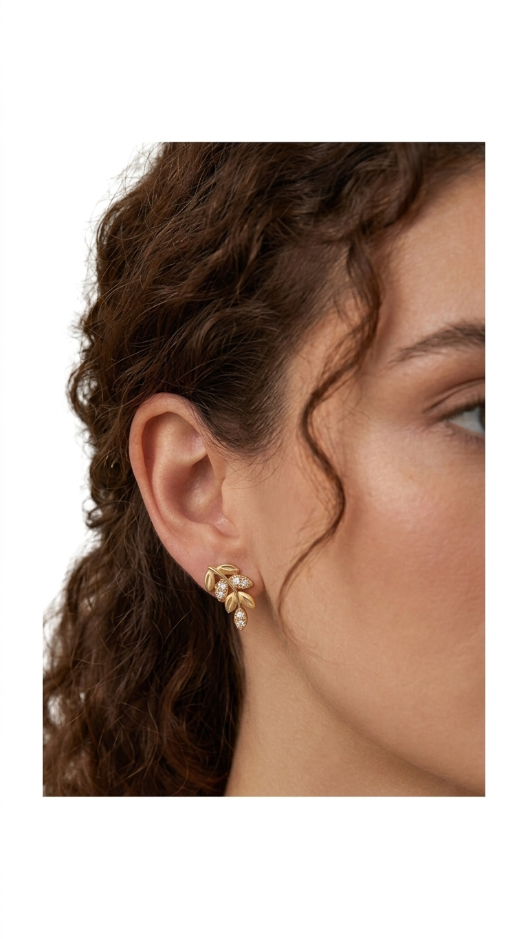 Leaf Stud Earrings