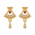 Ruby Fan Drop Earrings