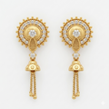 Royal Jhumka Style Gold Tassel Earrings