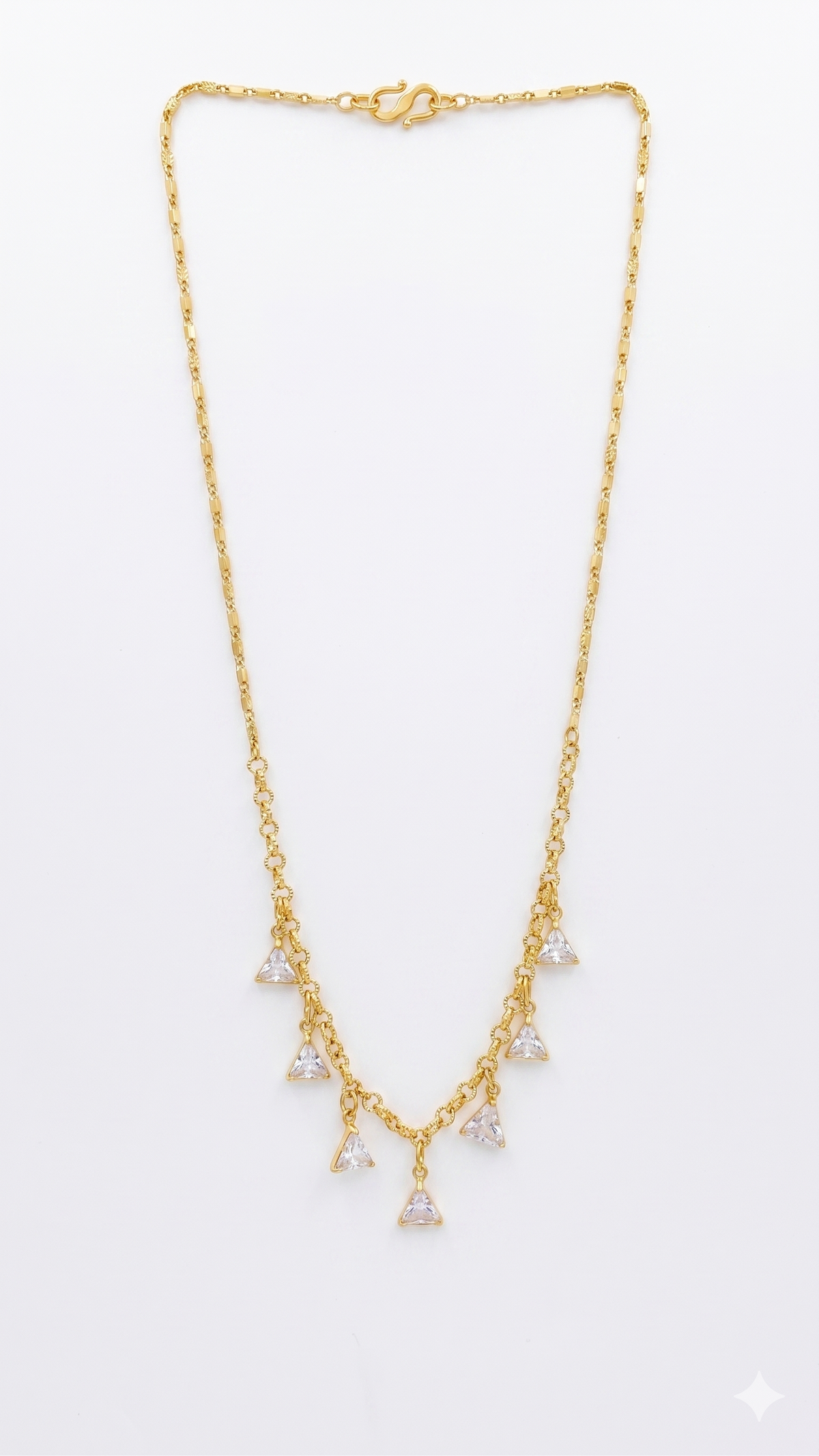 Crystal Triangle Charm Necklace