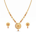 Ruby Heritage Wheel Pendant Necklace Set