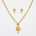 Pearl & Filigree Teardrop Pendant Necklace