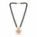 Floral Sunburst Mangalsutra with American Diamonds