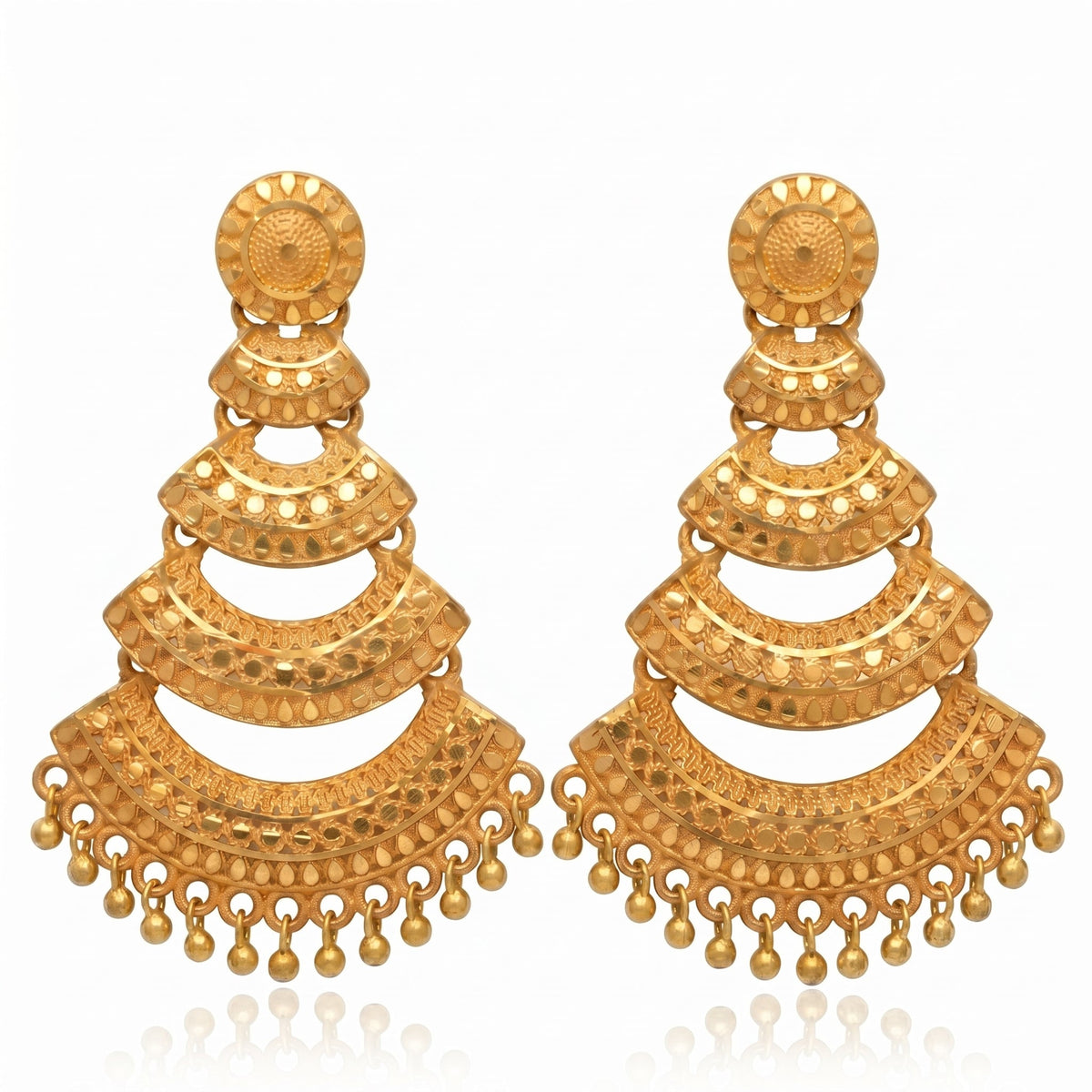 Royal Crescent Cascade Statement Earrings