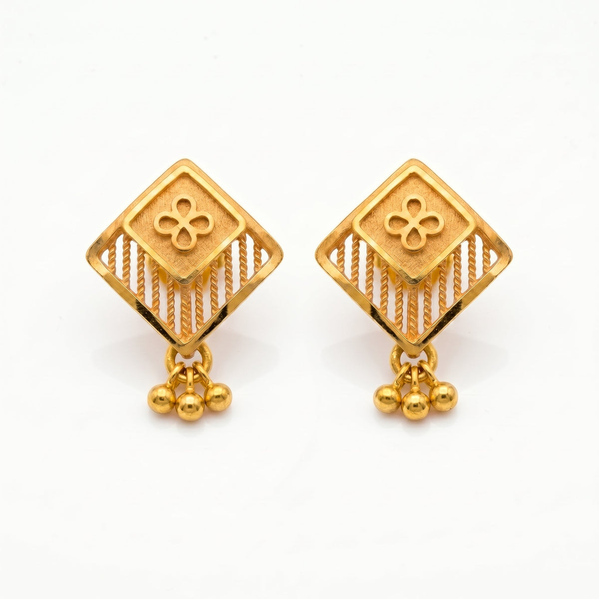 Royal Blossom Geometric Earrings