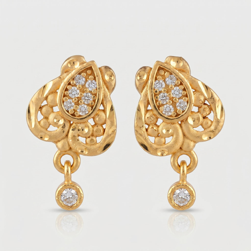 Teardrop Sparkle Designer Earrings