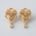 Floral Sparkle Drop Earrings