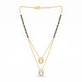 Elegant Dual Oval Layered Mangalsutra Necklace