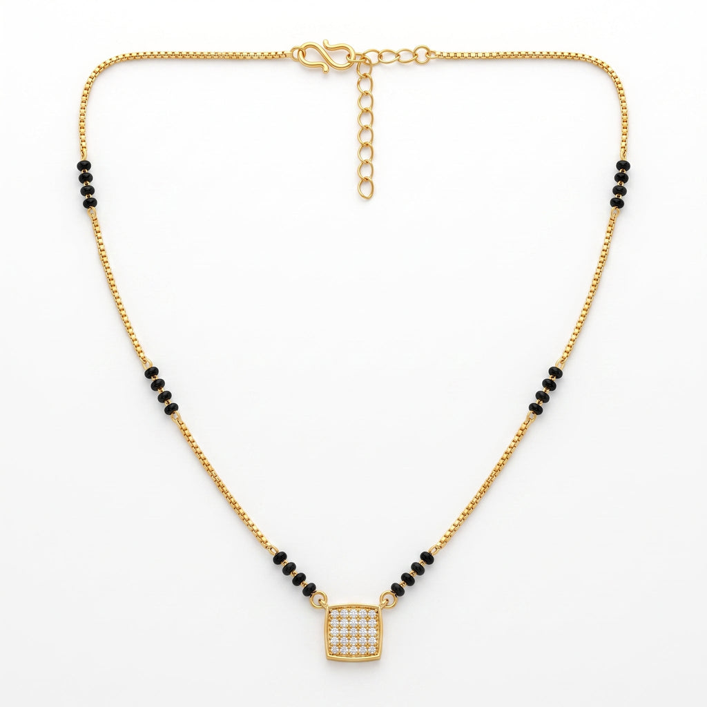 Square Pavé Mangalsutra