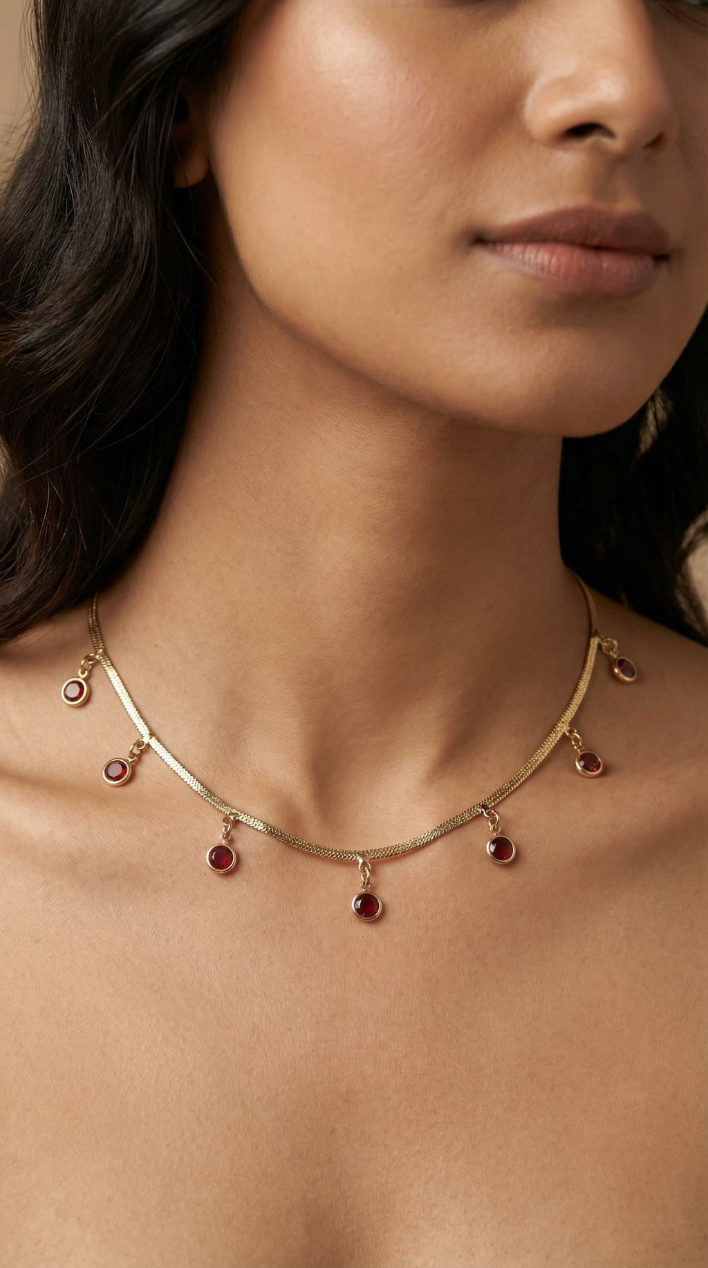 Crimson Drop Necklace