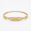 Elegant Heart Wings Gold Bracelet