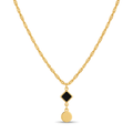 Noir Medallion Drop Necklace