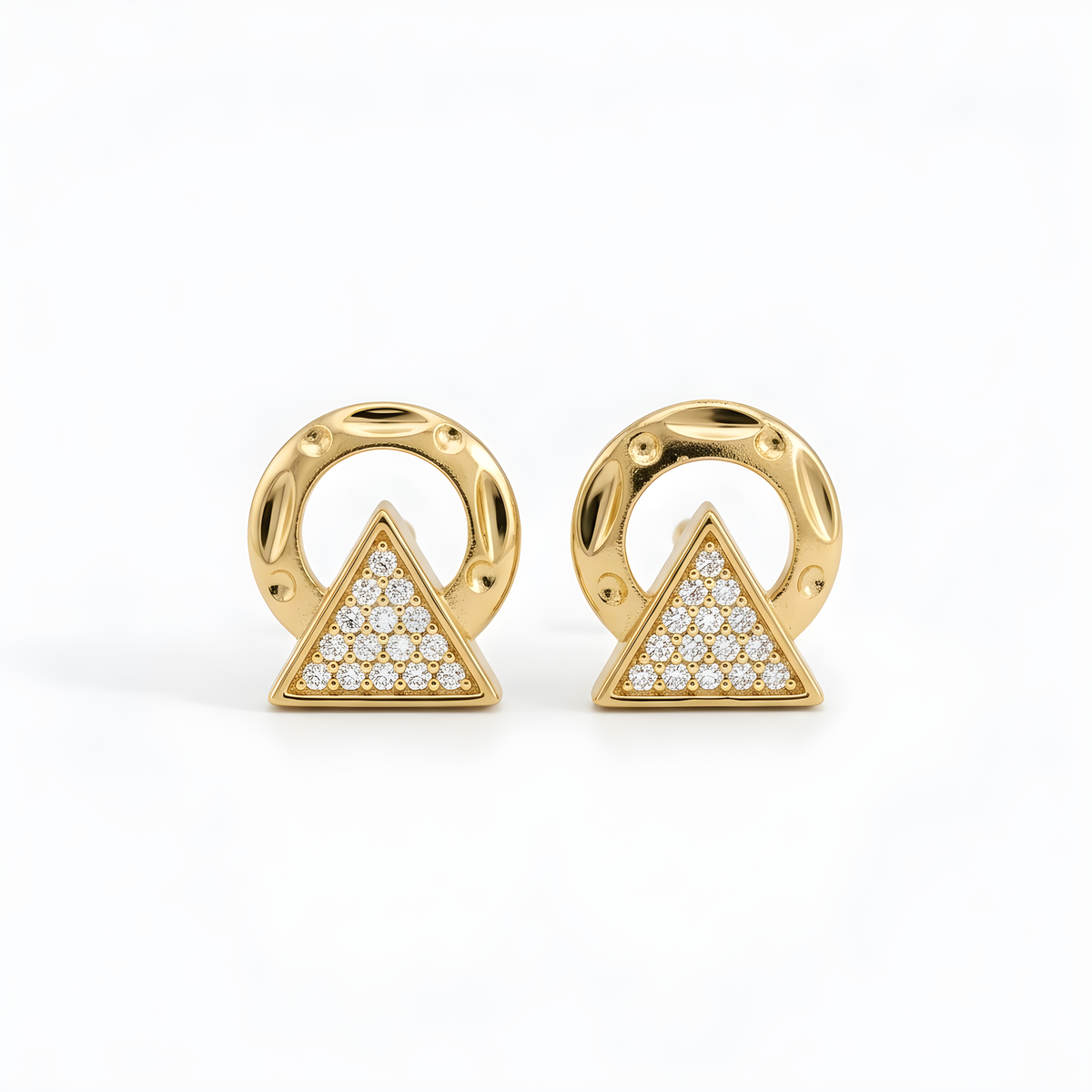 Aurelia Trinity Halo Studs