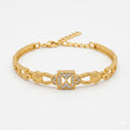 Royal Square Charm Gold Bracelet