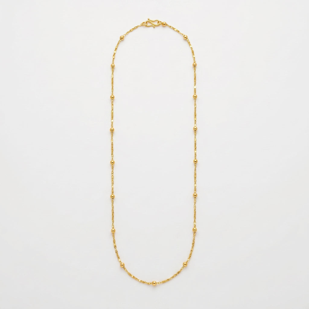Classic Bead Station Gold Chain