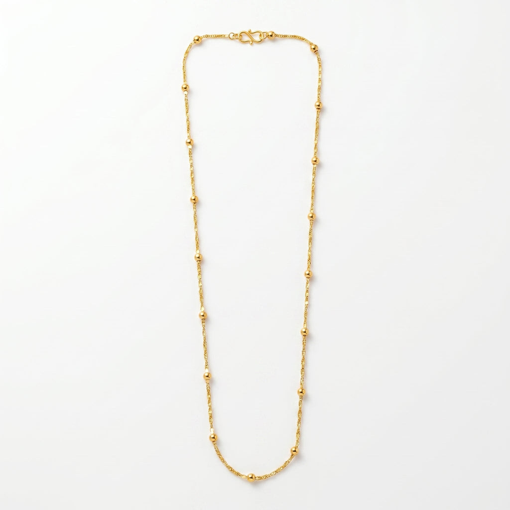 Classic Bead Station Gold Chain