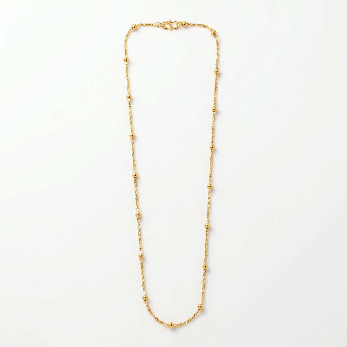 Classic Bead Station Gold Chain
