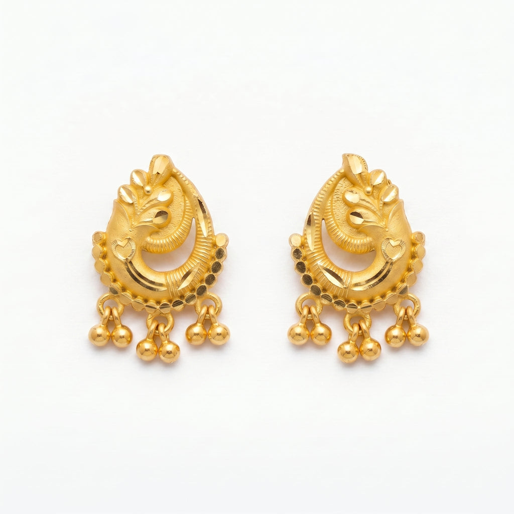 Royal Paisley Charm Dangle Earrings