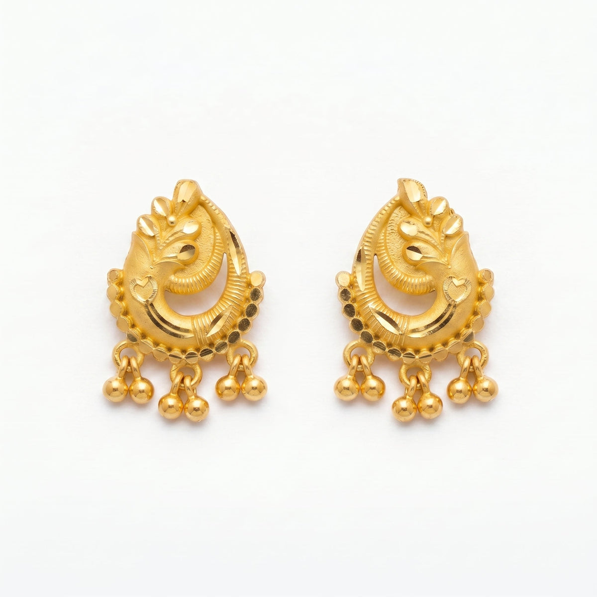 Royal Paisley Charm Dangle Earrings