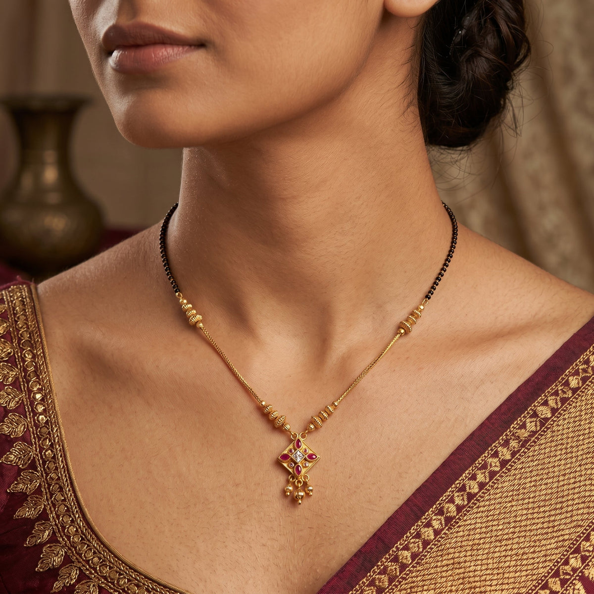 Ruby Blossom Premium Mangalsutra