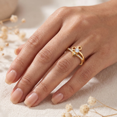 Celestial Spark Solitaire Ring