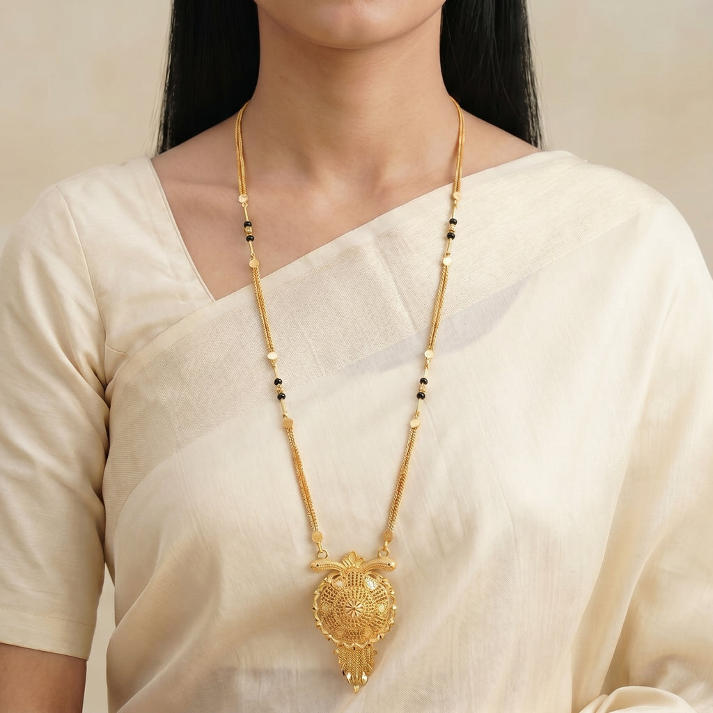 Aarohi Royale Twin-Bead Long Mangalsutra