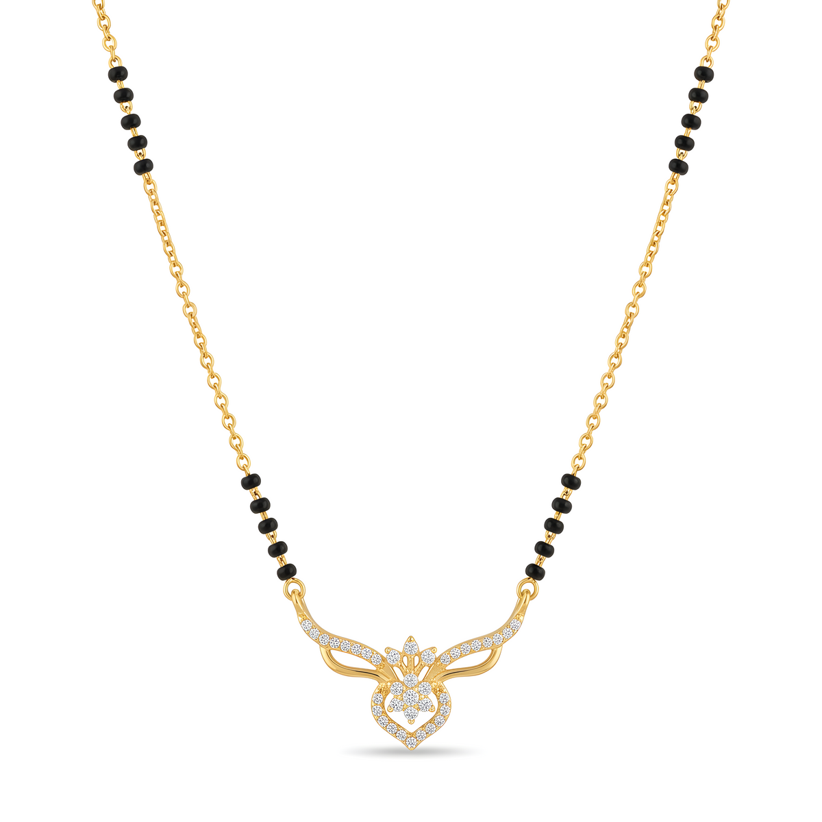 Royal Flutter Heart Mangalsutra
